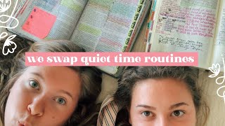 sisters swap quiet time routines!