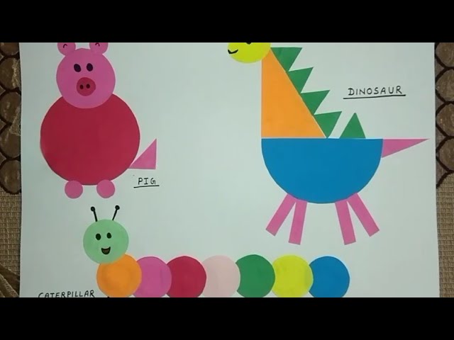 Animals using different shapes/Paper craft idea/Making animals with  mathematical shapes - YouTube