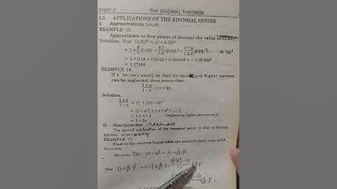 The Binomial Theorem #Chapter_2 #Exercise 2.5 #Examples [Students Nest]