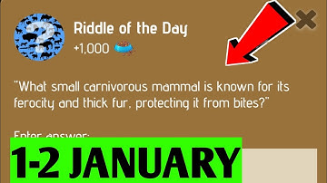 Riddle Of The Day Zoo 1 January | Zoo Riddle Of The Day Code | 1 January Riddle zoo