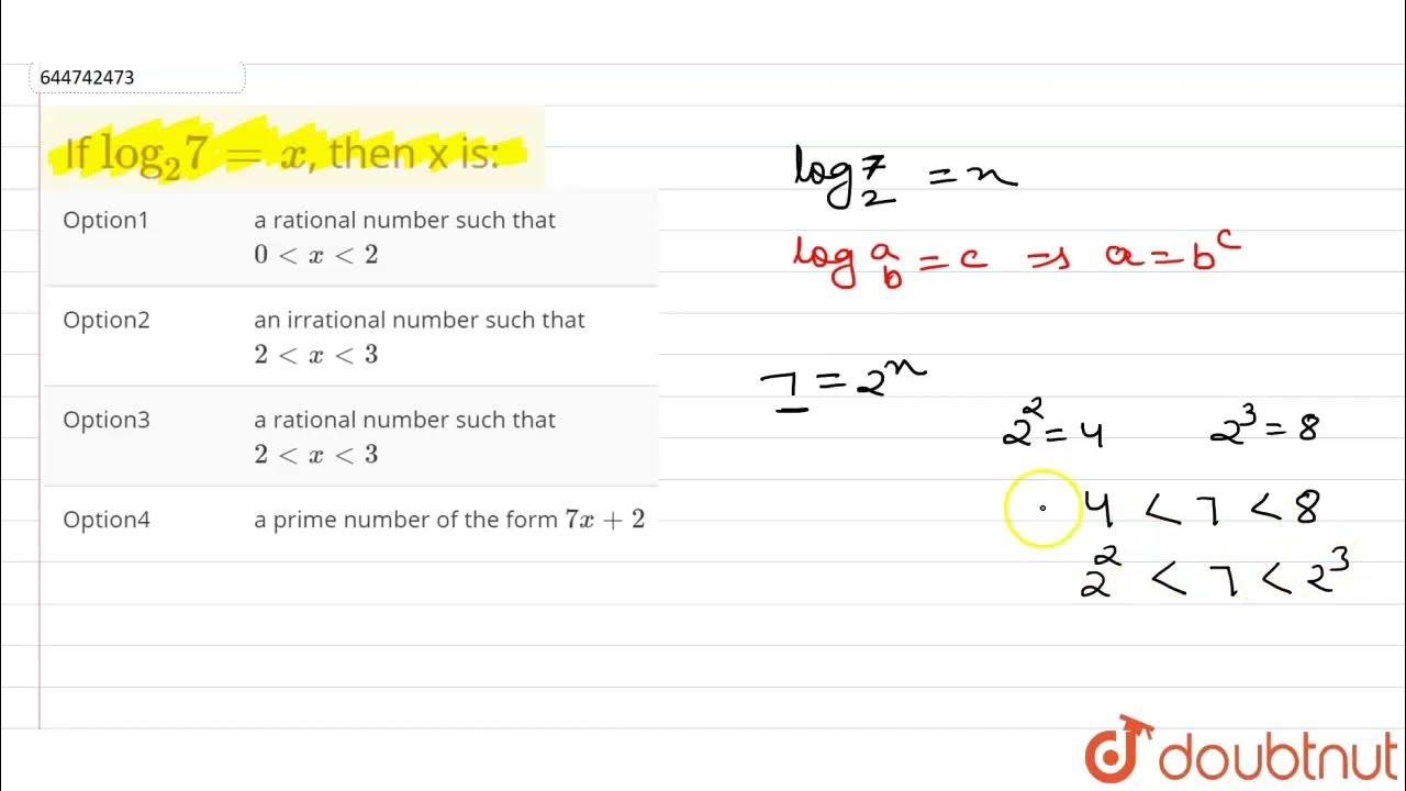 if-log-2-7-x-then-x-is-11-logarithms-maths-objective-rd