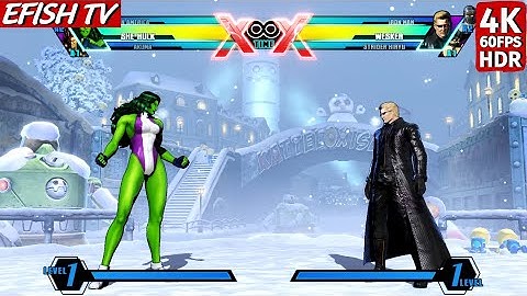 She-Hulk vs Wesker (Hardest AI) - Ultimate Marvel vs Capcom 3 | PS5 4K 60FPS