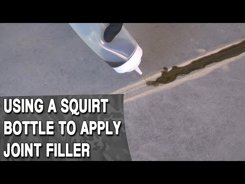 Using Squirt Bottle to Apply Joint Filler