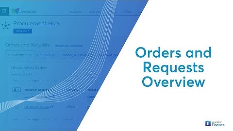 J1 Web Orders and Requests Overview