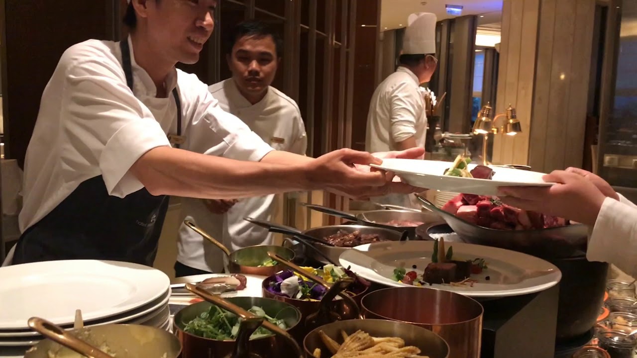 Extravagant Seafood Buffet at La Brasserie - YouTube