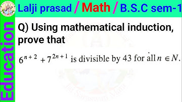 6 ^ (n + 2) + 7 ^ (2n + 1) is divisible by 43 for all n ∈ N.