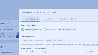 Teachable Machine Tutorial 3: Export