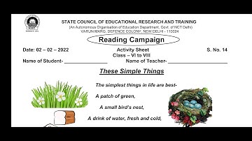 Activity Sheet no 14 Class 6 TO 8 English (2/2/2022)/Worksheet 14/Ready Campaign