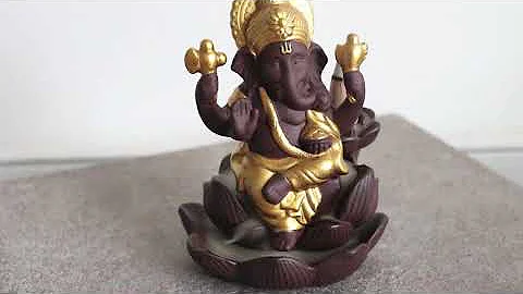 Backflow Incense Burner, Ganesh Waterfall Incense Burner