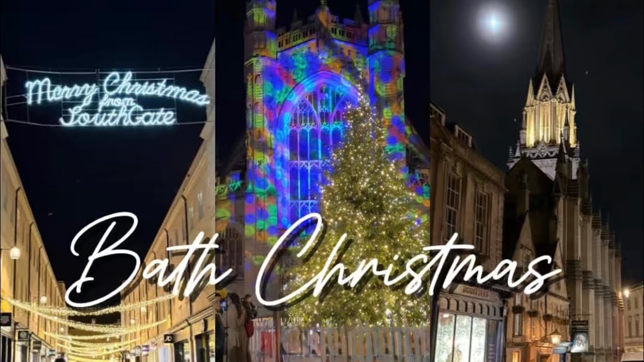 European Christmas Market 4K HDR🎄 Bath, England |Winter Walk 