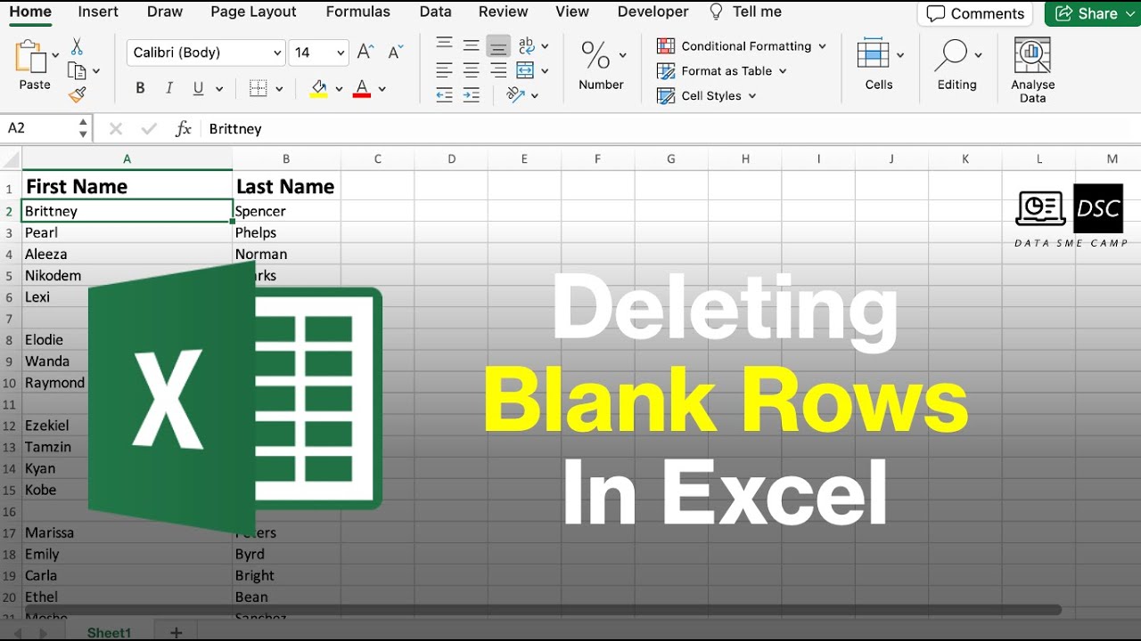 How To Identify And Delete Blank Rows In Microsoft Excel - YouTube