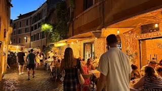 Walking Around the Busy Piazza di Santa Maria | Rome Walking Tour