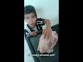 Niño pequeño quiere que su mamá deje a la gallina en paz