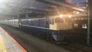 武蔵野線・中央線線路使用東急線3000系甲種輸送(府中本町駅・立川駅・八王子駅映像)