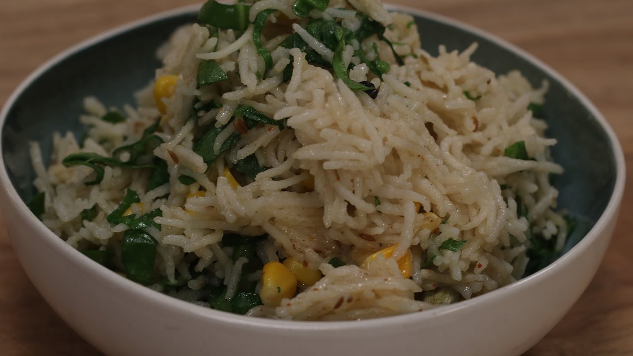 Corn Palak Pulao | Recipes Under 15 Minutes | Chef Jaaie | Sanjeev Kapoor Khazana