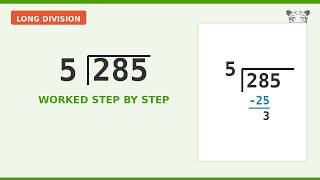 Long Division Problem 285/5: Step-by-Step Video Solution