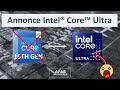 Annonce des nouveaux processeurs intel core ultra ia windows12