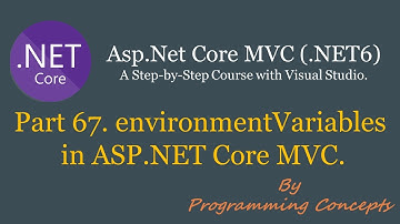 Part 67. environmentVariables in ASP.NET Core MVC. | ASPNETCOREMVC Without Entity Framework Core. |