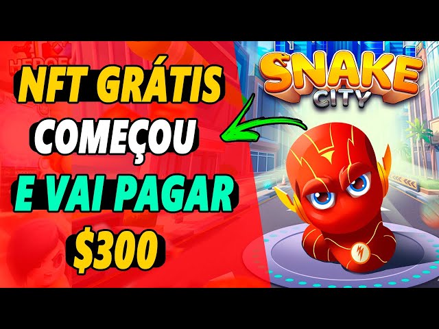 NOVO JOGO NFT GRÁTIS PAGANDO - JOGO DA COBRINHA - FREE TO PLAY - SNAKE CITY  