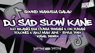 Dj Sad Slow Kane Ko Bilang Dia Cuma Teman X Oh Tuhan Tolong Tape Mantan X Aku Mah Apa  Iqbal Remix