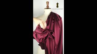 ‘Cabaret’ luxurious wine satin fabric screenshot 4