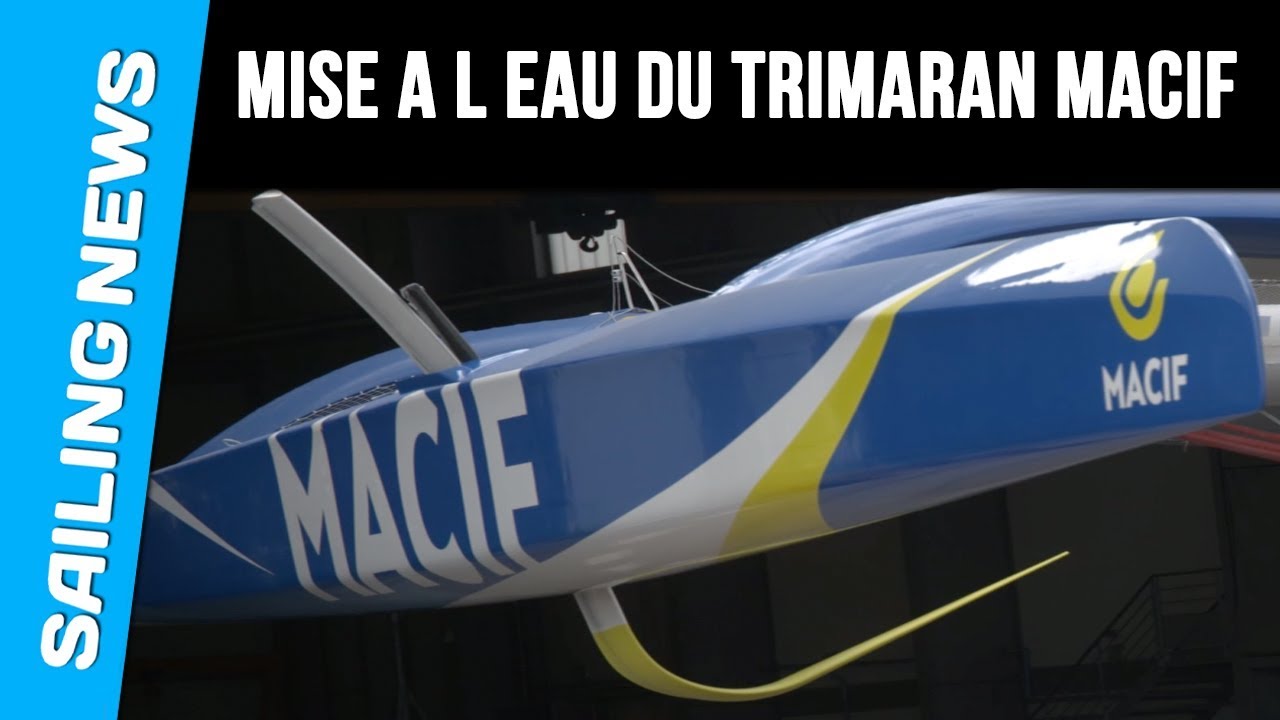 Mise à l'eau du Trimaran Macif