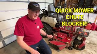 Zero Turn Mower Chute Blocker Review! Why You Need This!