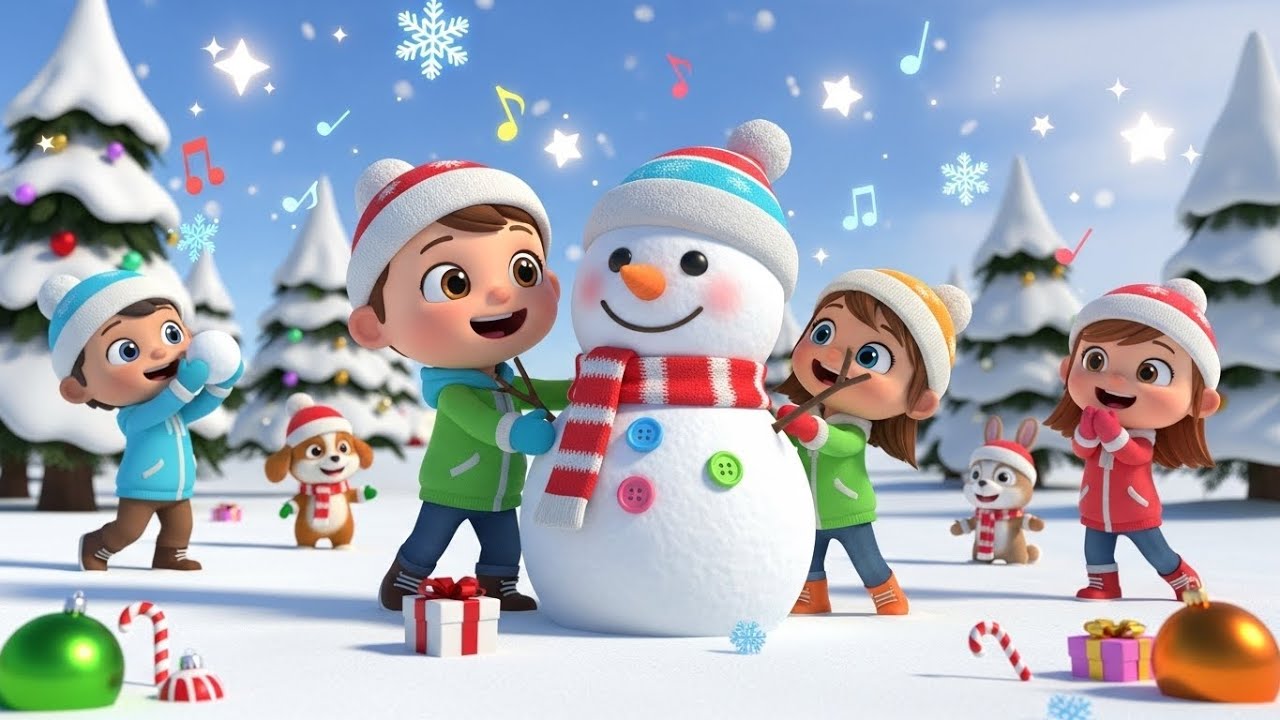 Christmas Snowman | Popular Nursery Rhyme For Kids | Sing Along With ...