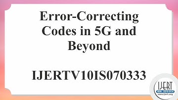Error-Correcting Codes in 5G and Beyond