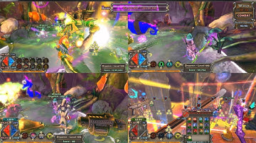 Akatiti 4 person solo split screen like a boss - Dungeon Defenders