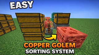 THE EASIEST FOOLPROOF Copper Golem Sorting System in Minecraft