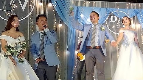Đinh Tiến Đạt hát nhạc Rap tặng vợ trong lễ cưới ở Sài Gòn
