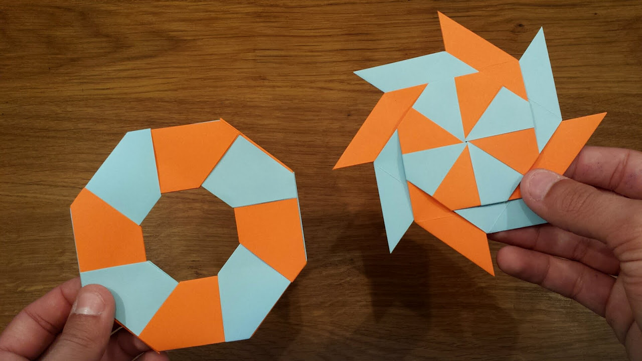 How To Make a Paper Transforming Ninja Star   Origami