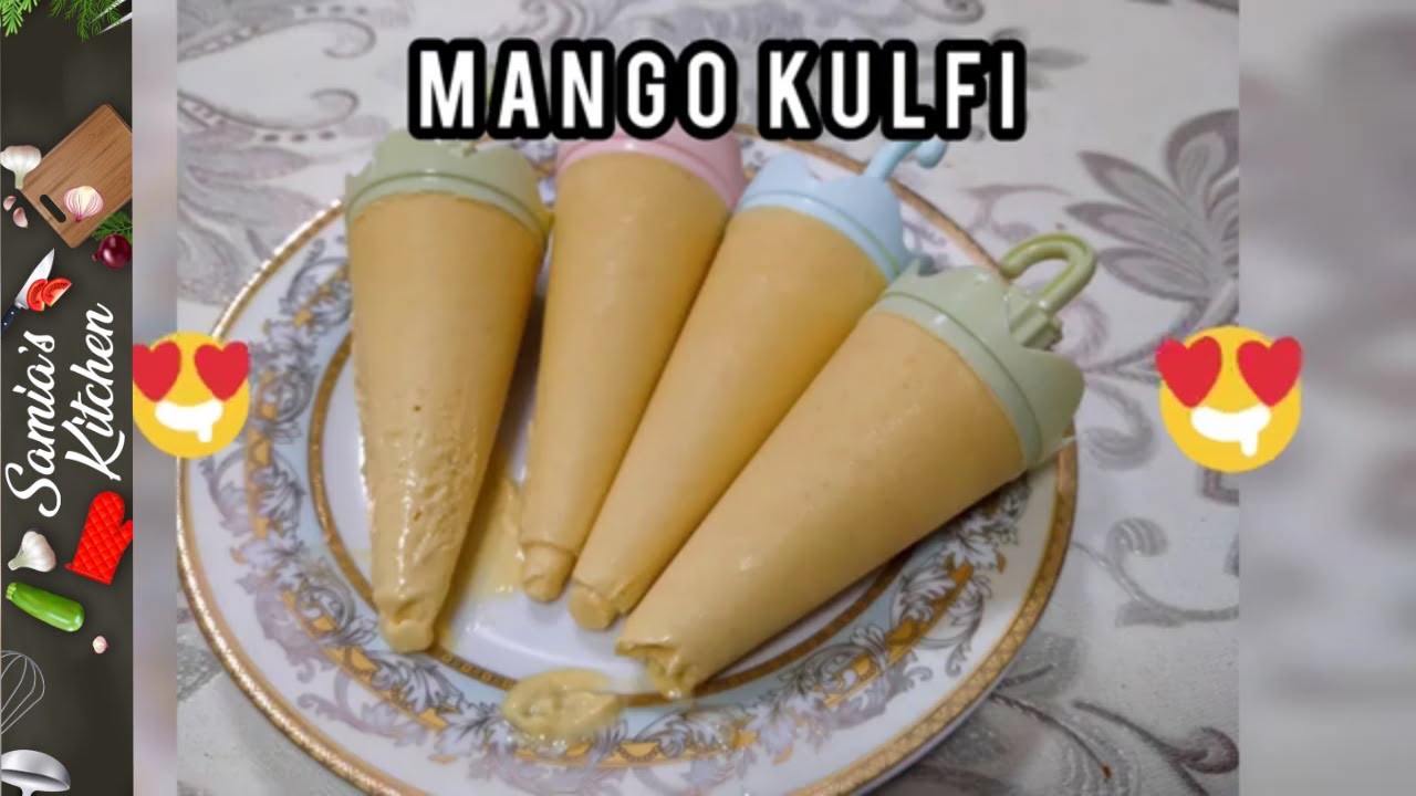 Quick Mango Kulfi Ice Cream Recipe Mango Kulfi Ice Cream with