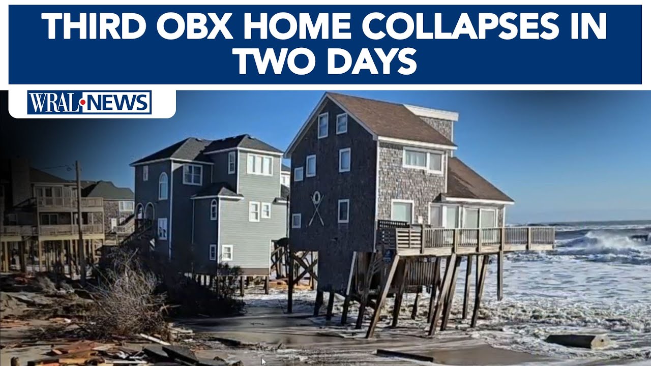 Dramatic video of home collapses in Outer Banks