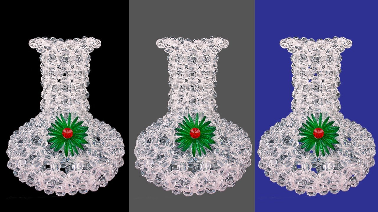 How To Make Flower Vase Beaded Flower Vase Flower Pot Pearl