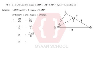 P.S 1.2 Q8, Similarity, Chapter 1, Geometry, Class 10th.