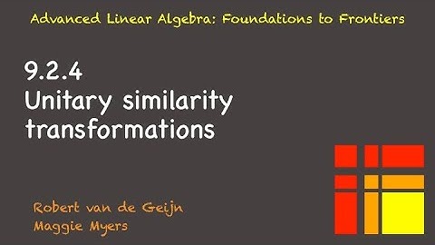 9.2.4 Unitary similarity transformations