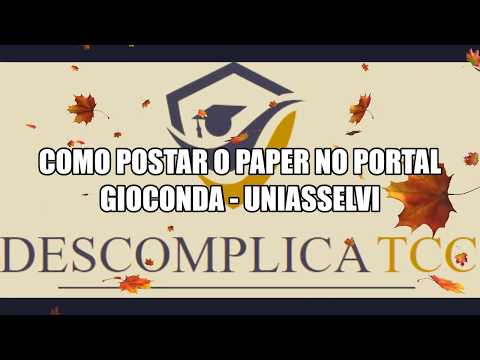 COMO POSTAR O PAPER NO AVA GIOCONDA - UNIASSELVI