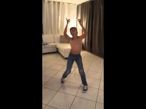 Crazy boy dancing