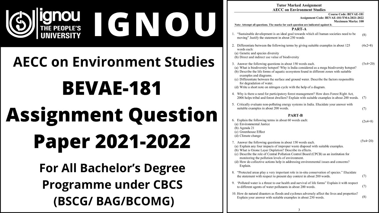 bevae 181 assignment question paper 2021 22