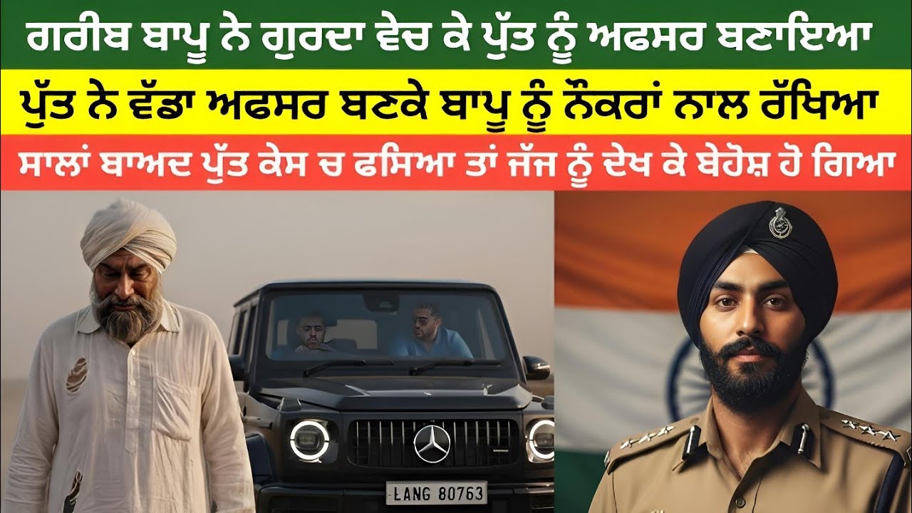 ਗਰੀਬ ਬਾਪੂ ਨੇ ਗੁਰਦਾ ਵੇਚ ਕੇ ਪੁੱਤ ਨੂੰ ਅਫਸਰ ਬਣਾਇਆ ਪੁੱਤ ਨੇ ਅਫਸਰ ਬਣ ਕੇ ਬਾਪੂ ਨੂੰ ਨੌਕਰਾਂ ਨਾਲ ਰੱਖਿਆ ਤਾਂ ਫੇਰ..