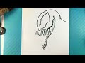 EASY How to Draw VENOM FACE