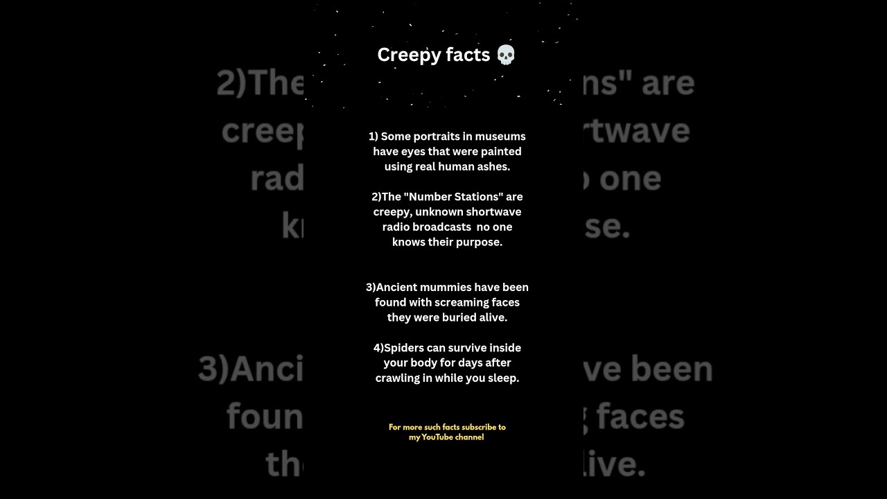  Creepy Scary Facts Shorts HiddenTruth YouTubeShorts DidYouKnow MindBlowingFacts Songs Latest