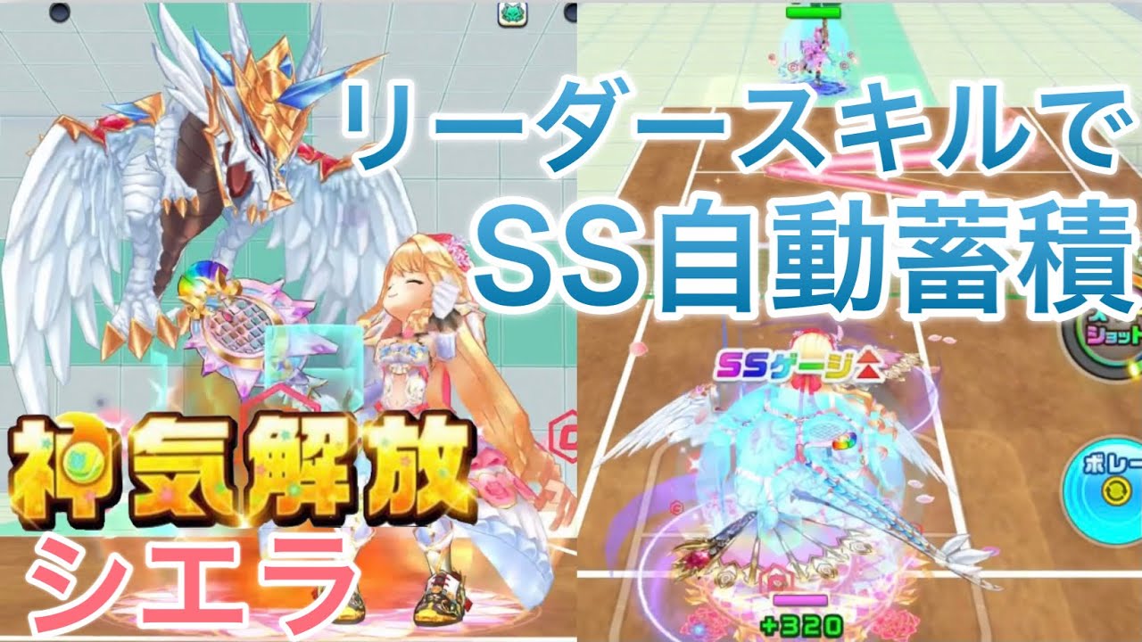 神気解放 シエラ 最強のリーダースキルの味方全員のssゲージを自動蓄積 白猫テニス Youtube