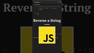 How to Reverse a String in JavaScript  #shorts