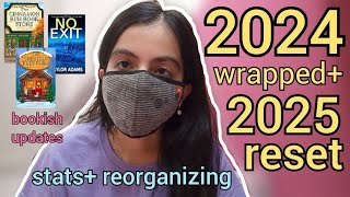 my 2024 wrapped+ 2025 reset 🗓🥂 bookish updates+ stats+ reorganizing & more! ⭐️