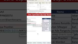 1 Menit Buat Slip Gaji Sederhana  #belajarexcel #excel #spreadsheetmagic