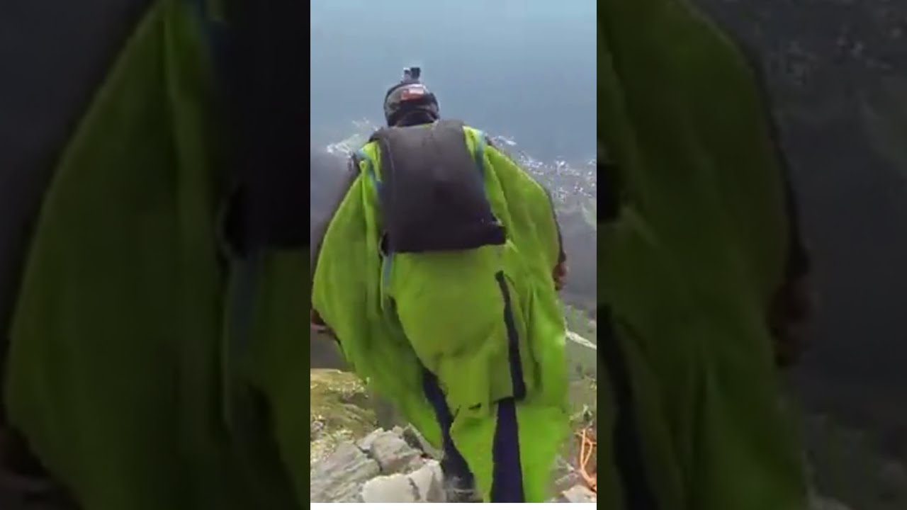 Go Pro Wingsuit flight, thrilling fast flight!  