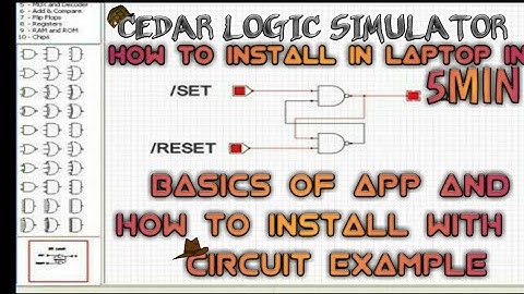 Cedar Logic Simulator ,How to download in 5mins and usage with example. #cedarlogicsimulator #cedar